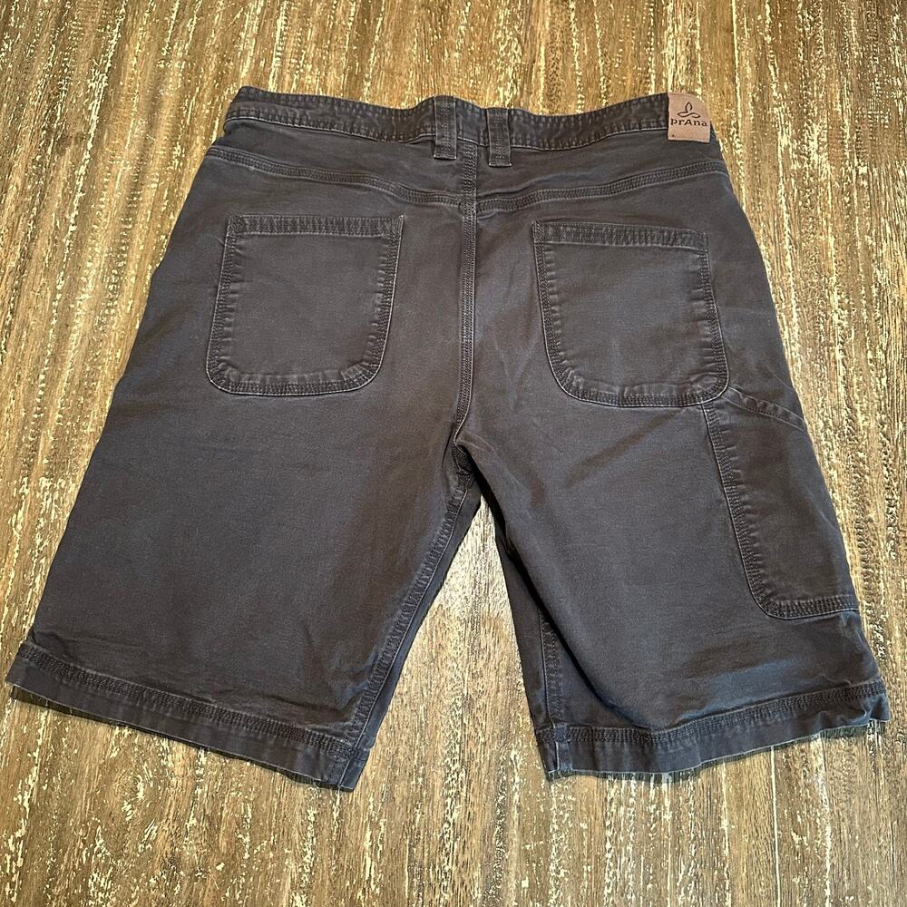 Prana Stretch Cargo Style Hiking Shorts Black Dark Gray Men’s Size 34W x 11L - Picture 8 of 12
